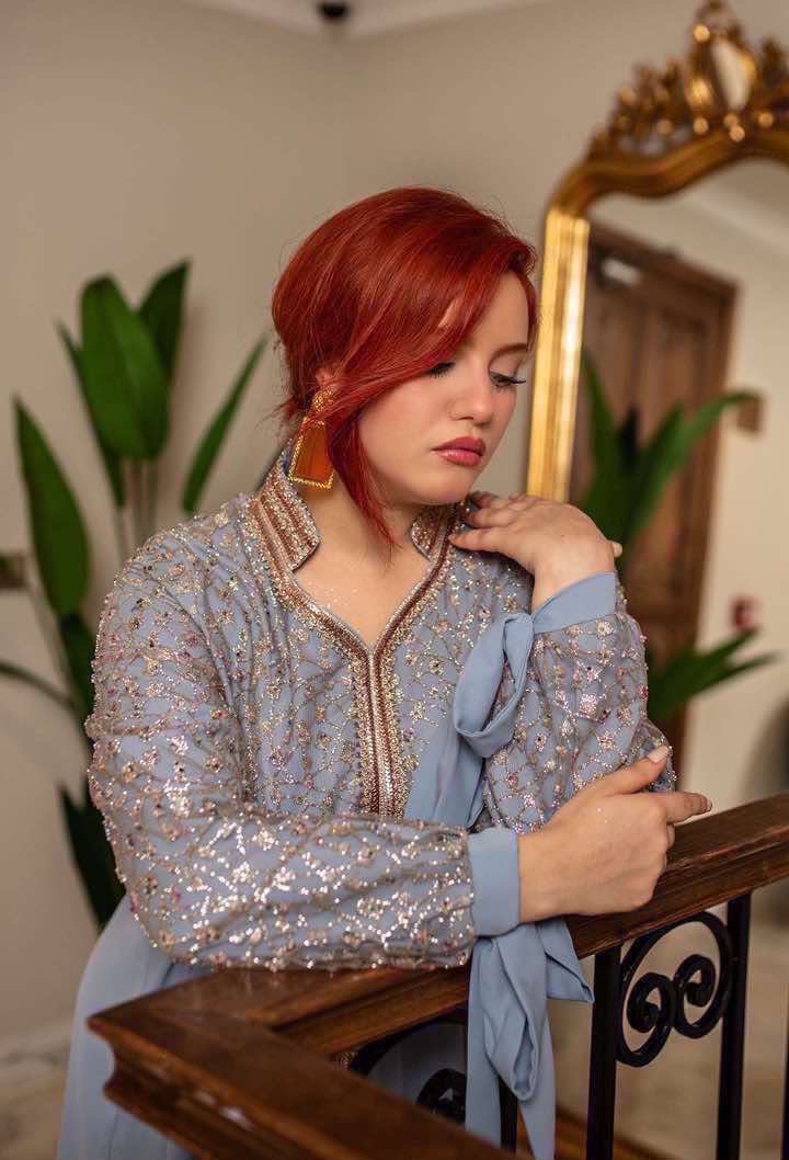 قفطان أندلسي أزرق سماوي
