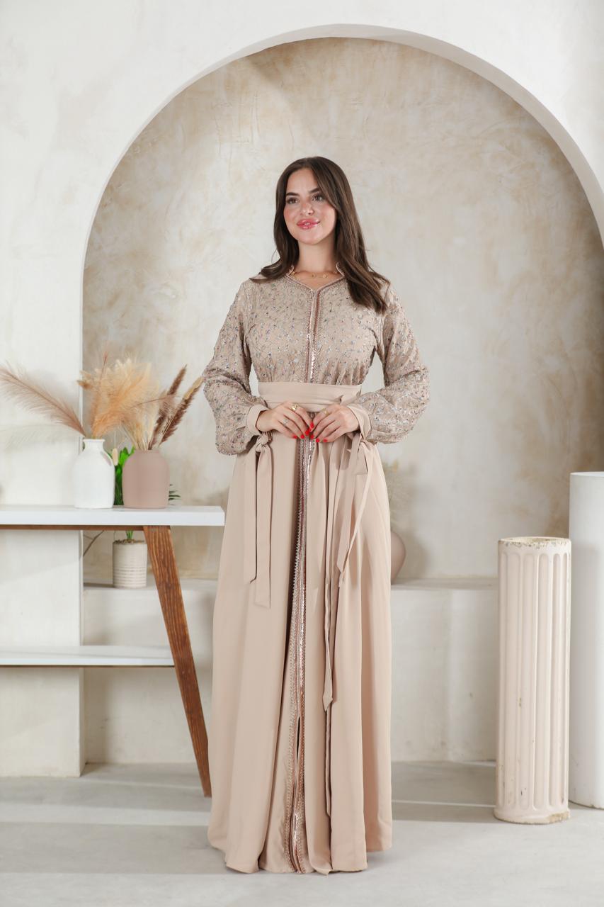 قفطان  أندلسي Beige cacao 🤎